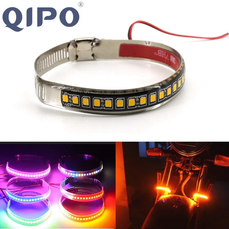 QIPO 1 шт. мотоциклетный светодиодный поворотник передняя вилка амортизационная