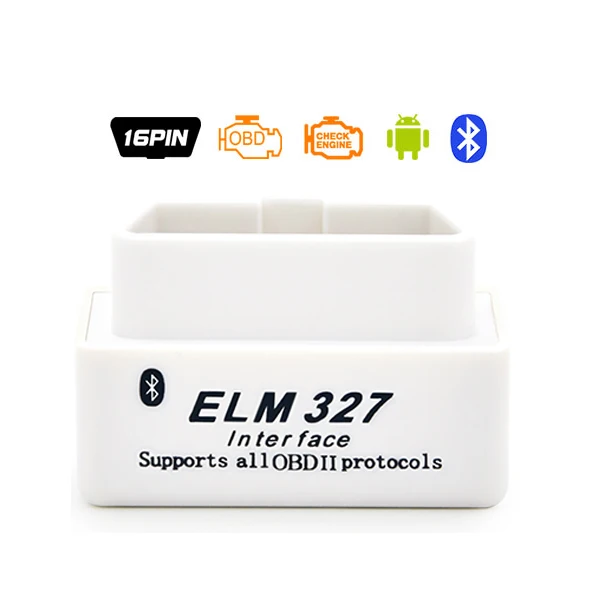 White Bluetooth v1.5 A+ качество супер ELM 327 мини ELM327 V1.5 Bluetooth PIC18F25K80 чип OBD2 OBDII считыватель кодов диагностический инструмент Авто OBD 2 сканер - Цвет: White Bluetooth v1.5
