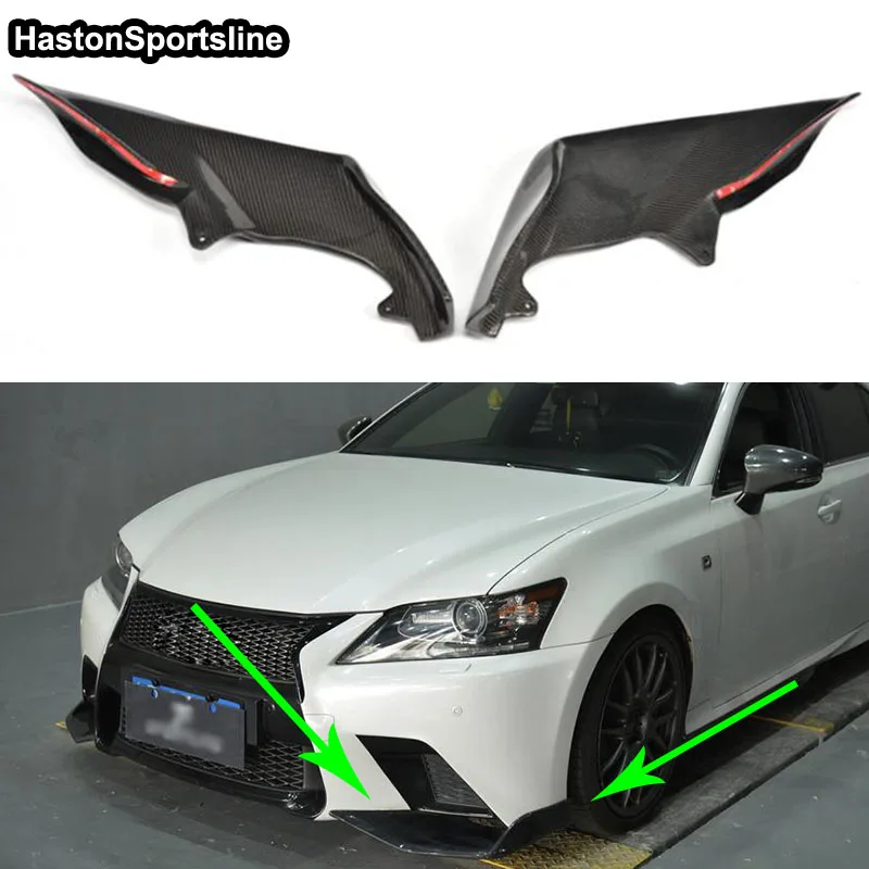 Для Lexus GS F Sport GS350 модифицированный Карбон волокно лицевая часть галстука сплиттер стайлинга автомобилей 2012 2013