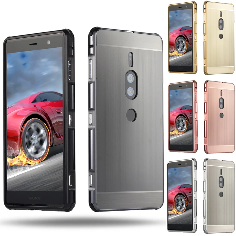 For Sony Xperia XZ2 Premium Dual H8166 Case Metal Aluminum Bumper for Song XZ2P Brushed PC Cover |