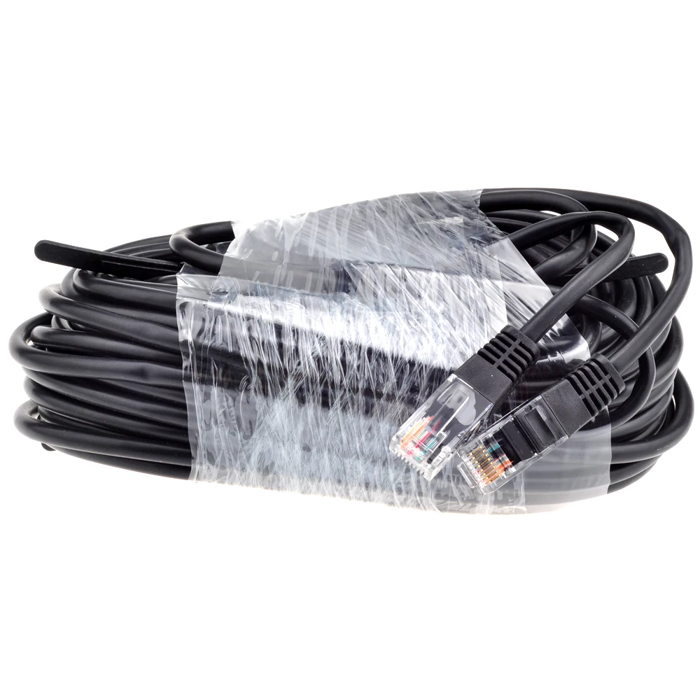 Сетевой кабель Gadinan 4 шт., RJ45 CAT5E CAT5 LAN Ethernet, черный, 20 м 60 футов, специально для комплекта IP-камер PoE от AliExpress RU&CIS NEW