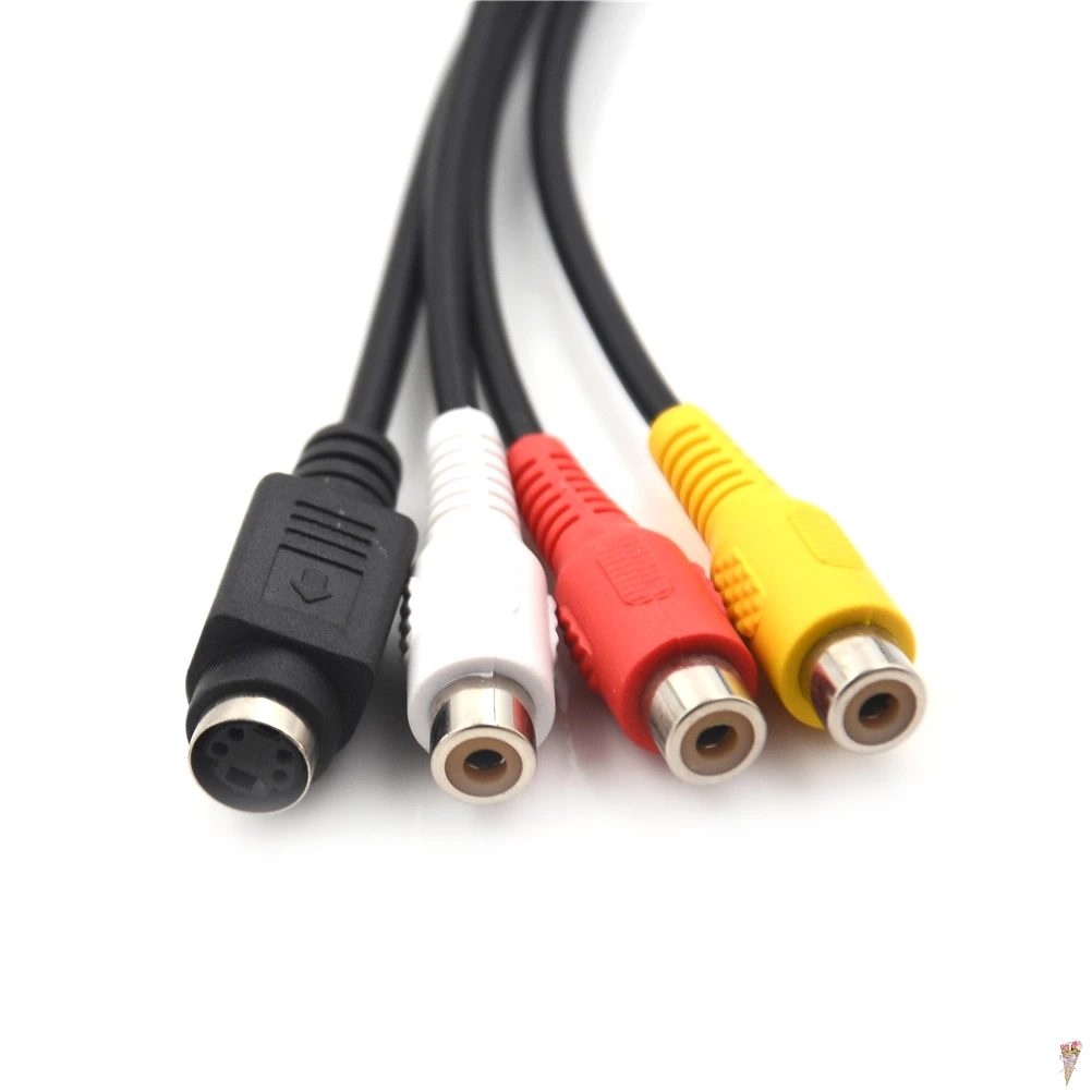 Новинка 1 шт. видеокабель для ноутбука ПК HD TV Разъем VGA штекер на S видео 3 RCA гнездо