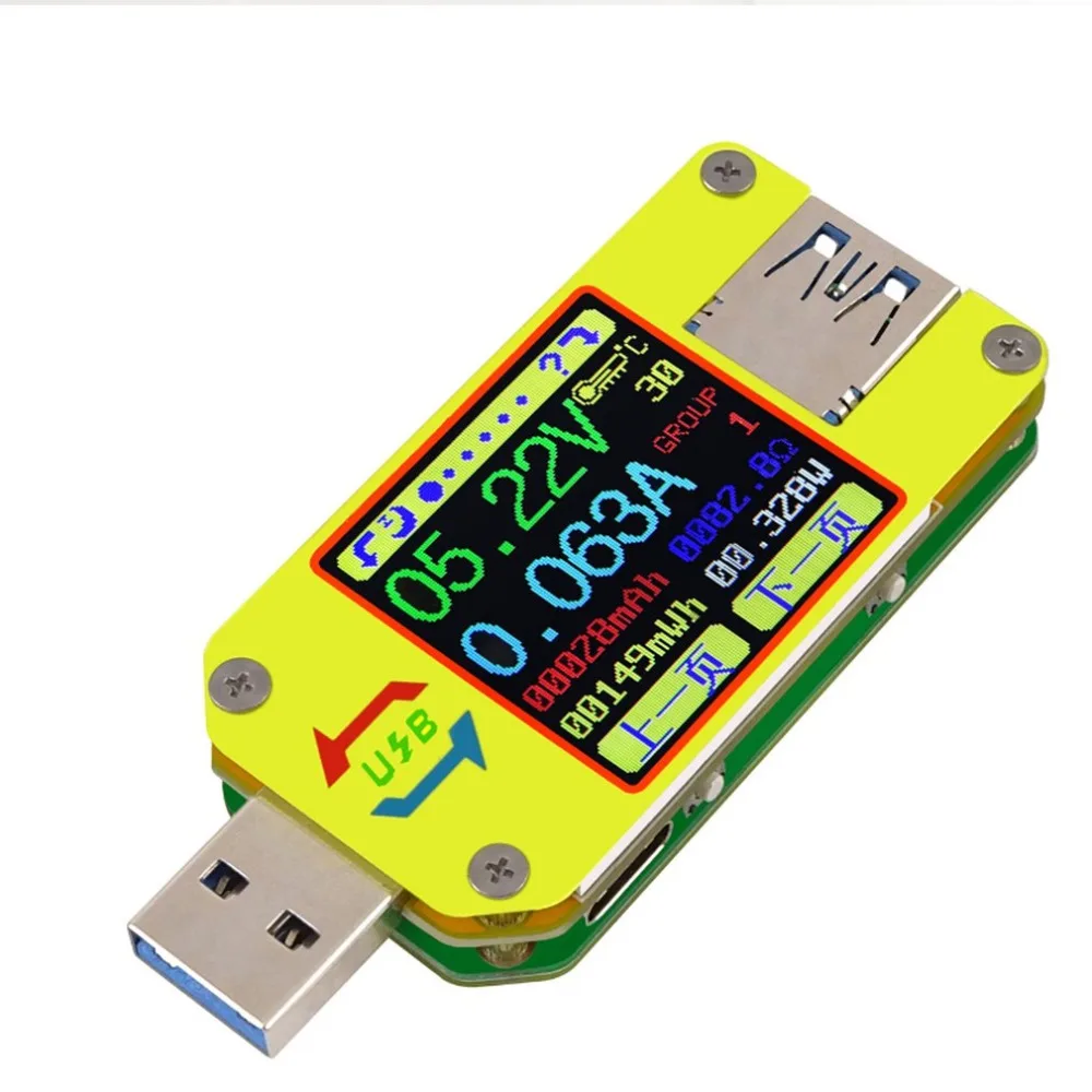 UM34/UM34C Для APP USB 3 0 тип c Вольтметр Амперметр Напряжение измеритель тока батарея