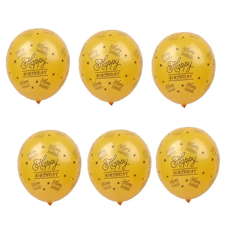 10 PCS/ Pack Golden And Black Balloon Print 30 40 50 60 Digital Latex Ball Birthday Party Decorated Wedding Anniversary Scene | Дом и сад