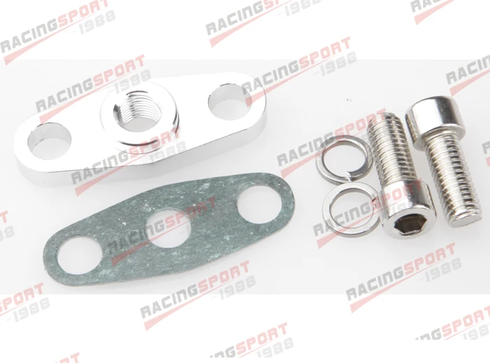 1/4&quot NPT Femal Turbo Oil Feed Flange Adaptor Kit T3 T3/T4 T04 silver | Автомобили и мотоциклы
