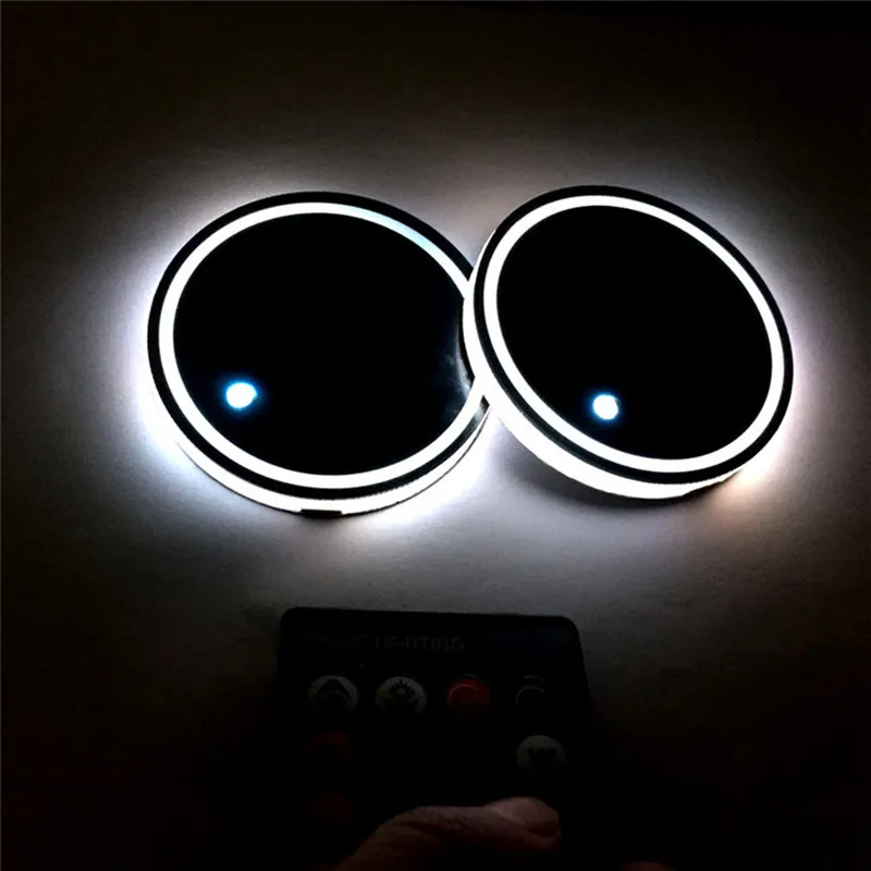 Аксессуары для салона автомобиля 2 шт. Универсальный светодиодный подстаканник