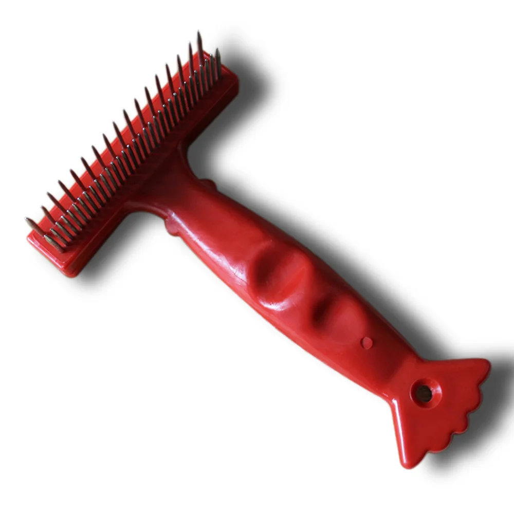 Двухрядная Расческа для домашних животных стальные булавки щетка груминга собак