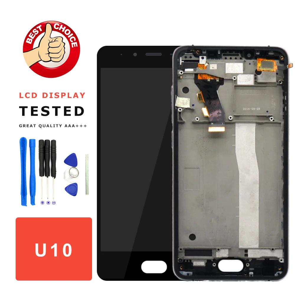 Новинка ЖК дисплей для Meizu U10 + сенсорный экран дигитайзер стекло с рамкой в сборе
