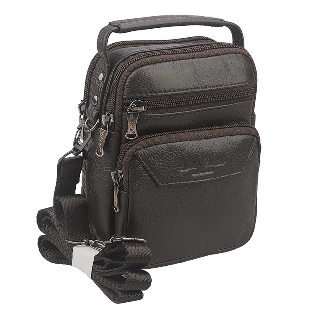 Сумка мессенджер на плечо из натуральной воловьей кожи Мужской Дорожный тоут