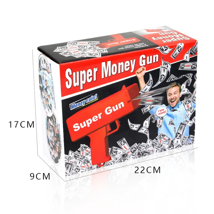 

Money Gun Spit Banknotes Red Fashion Toy Gift Party Toys Game Cash Cannon Funny Pisto Shot Decompression Fidget Toys For Child