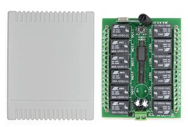 DC 12V 24V 12 CH 12CH RF Беспроводной переключатель системы дистанционного управления 315/433