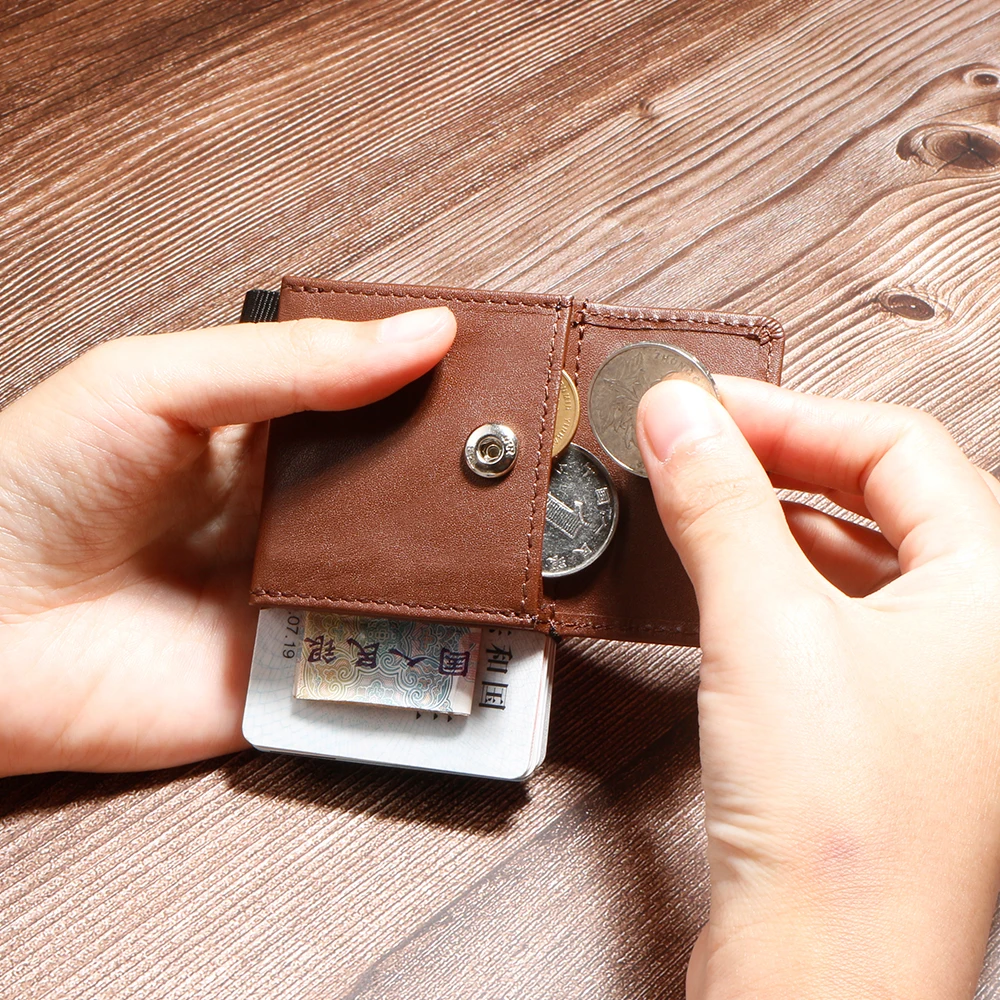 Business Card Case Box Holder Protector Vintage Male Pu Leather Wallet Exquisite Magnetic Attractive Man | Багаж и сумки