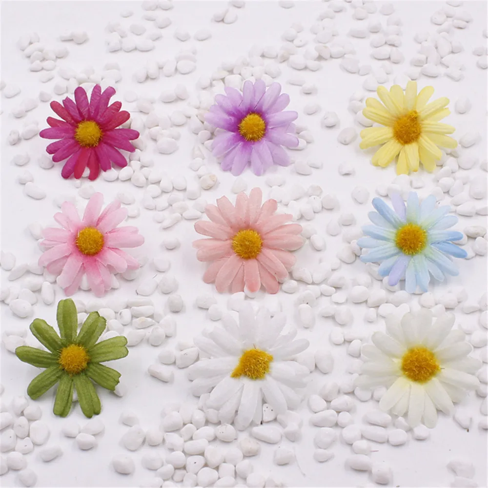 5 шт. искусственные герберы (Ромашки) шелковые цветы головки для DIY свадебной