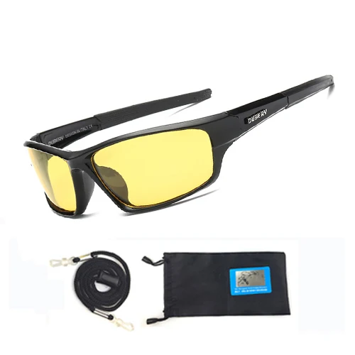 yellow with bag Рыбалка очки поляризованные очки с защитой от УФ-Для мужчин Для женщин Спорт на открытом воздухе нахлыстом солнцезащитные очки для женщин защита кемпинг альпинистские очки для вождения - Цвет: yellow with bag