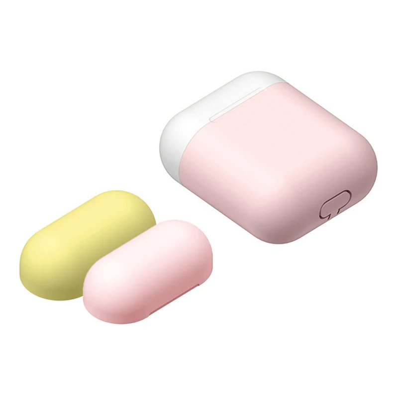 Мягкий силиконовый чехол для AirPods, уплотненные наушники для apple Airpods, цветной противоударный чехол с защитой от падения для AirPod, защитный чехол