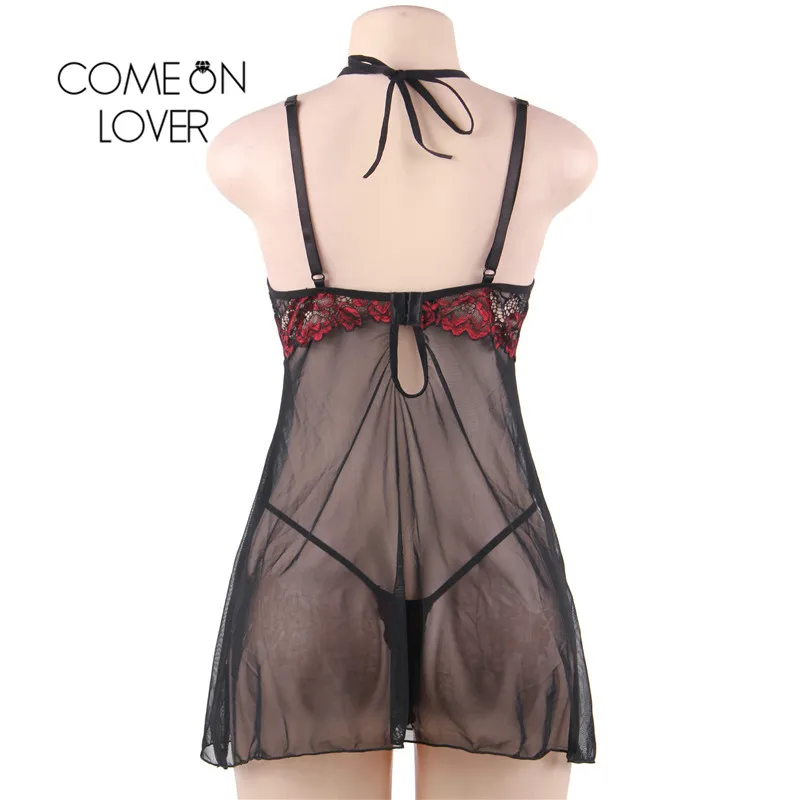 Comeonlover, сексуальное женское белье, кружевное, Сетчатое, ночная сорочка, Dessous, сексуальное, горячее, эротическое белье, Dentelle, на бретельках, сексуальные костюмы для женщин, RI80843