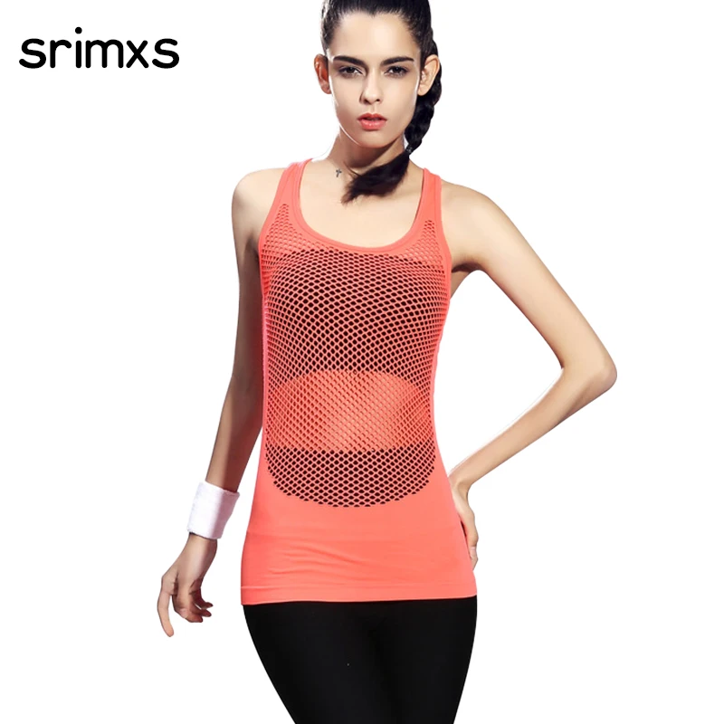 Женские Бесшовные футболки для йоги спортивный топ без рукавов жилет фитнеса
