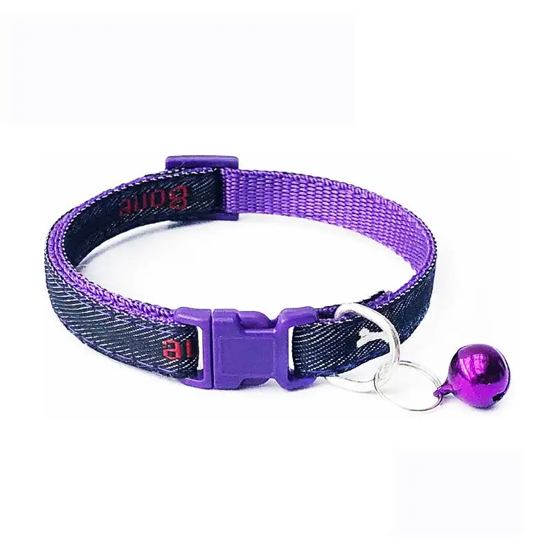 Джинсовое ожерелье для домашних животных ошейник Kitty Katten Halsband Collier Chat Coleira Gato