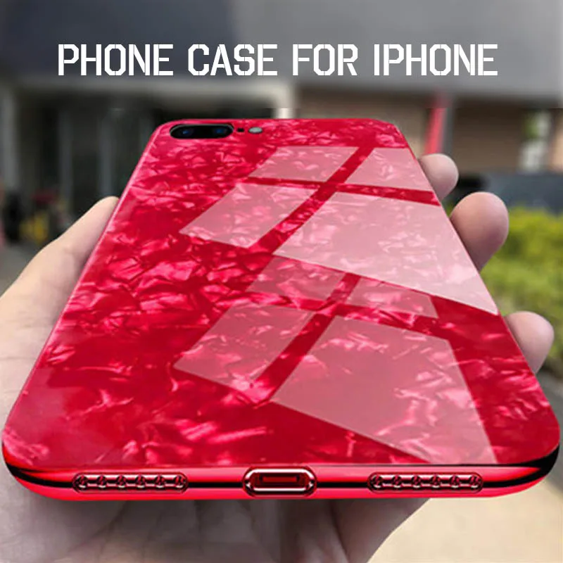 Блестящий чехол из закаленного стекла для Iphone X Xs Max Xr 8 7 6 6s Plus Apple I Phone 8plus 10S