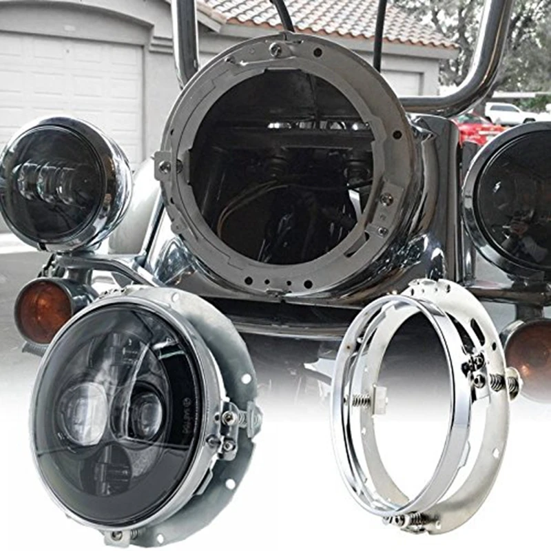 Крепежное кольцо для светодиодной фары 7 дюймов Harley Touring крепление Jeep Hummer|harley
