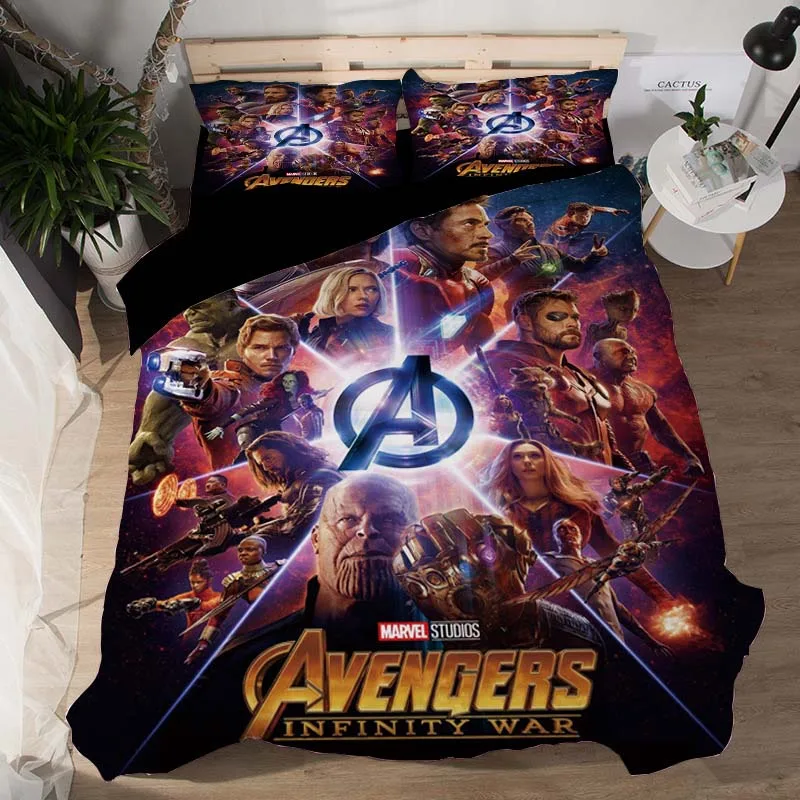 Комплект постельного белья с 3D принтом Мстители пододеяльники Marvel Железный человек Тор Капитан Америка постельное белье(без простыни - Цвет: 13