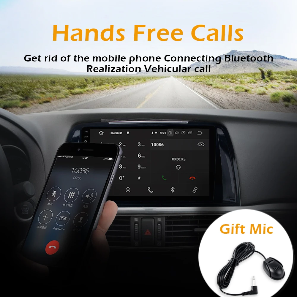 Octa Core Android 9.0 with 9&quot HD Digital Touch Screen Bluetooth 4G RAM 32G ROM car GPS radio player for Mazda 6 Atenza 2013 2014 |