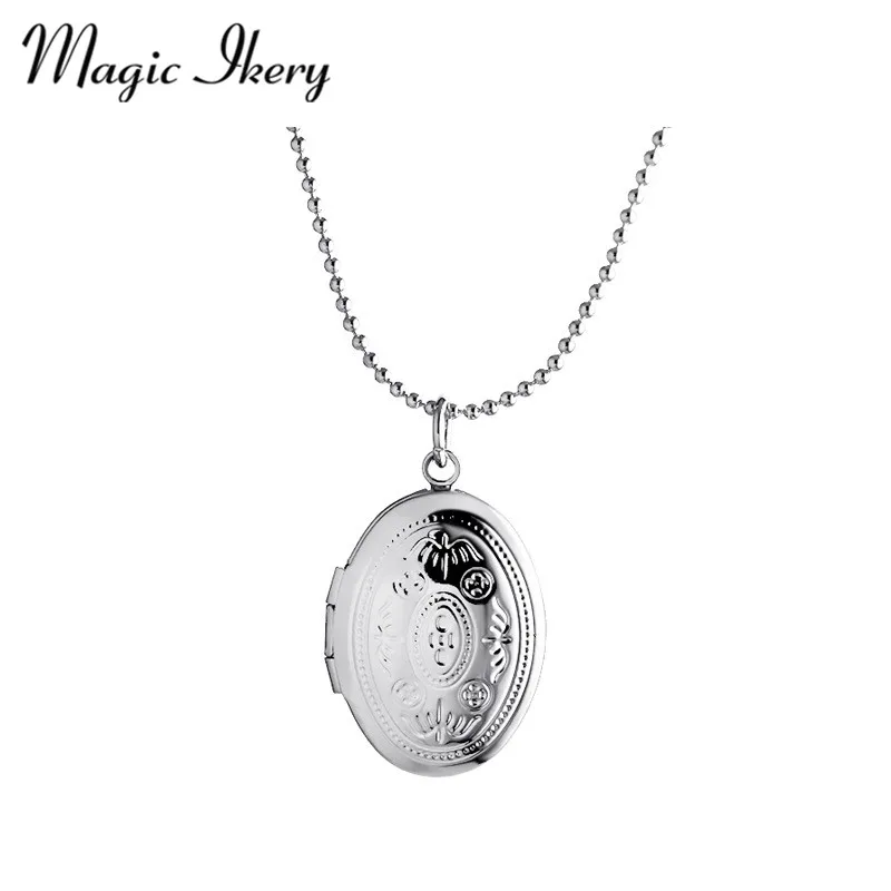 Магия Ikery круглая фотография память плавающий медальон кружевное ожерелье