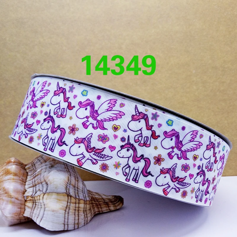 Бесплатная доставка 50 ярдов корсажная лента с принтом единорога 13693|printed grosgrain