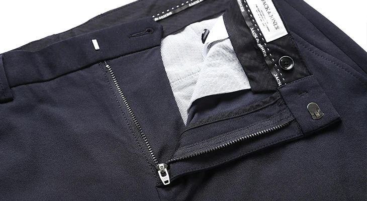 Jack Jones мужские хлопковые повседневные брюки для отдыха бизнес девять минут брюки мужские офисные брюки | 218314513