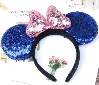 headband 5 Рождественские повязки Минни Мышь уха головной убор, резинка для волос для Для женщин утепленные блесток 3D с нарисованной длинноволосой девочкой аксессуары День рождения - Цвет: headband 5