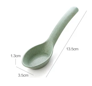 3 шт. Новый Ложка Творческий Бытовой Посуда Пшеничной Соломы Здоровый Зеленый Не