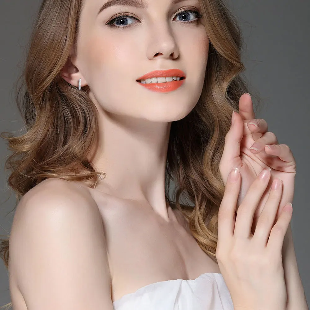 Модные 925 стерлингового серебра серьги гвоздики для женщин ювелирные изделия