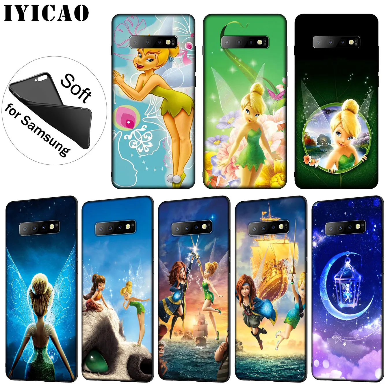 Мягкий силиконовый чехол для телефона Tinker Bell tinkerbell Peter Pan Samsung Galaxy S10 S9 S8 Plus S6 S7 Edge S10e