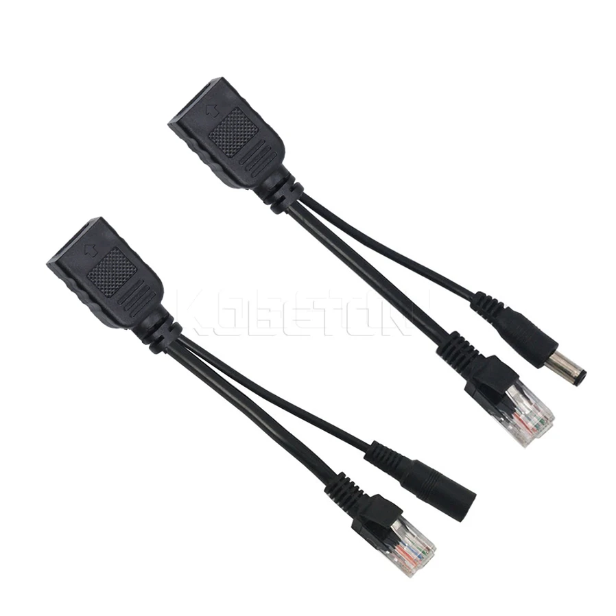 Kebidumei Лидер продаж 1 пара кабель адаптер POE разъемы пассивный силовой Ethernet PoE