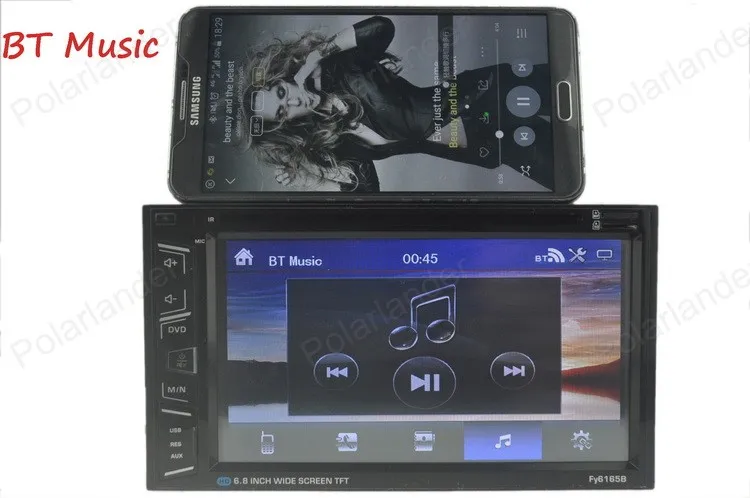 Автомагнитола 2 din 6 8 дюймов Автомобильный Радио dvd-плеер AM/FM/USB/TF bluetooth Сенсорный