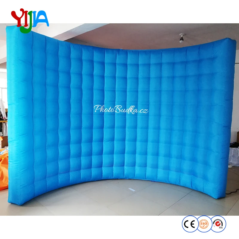

Бесплатная доставка, надувная синяя стена со светодиодной лентой на дне фотокамеры, надувная светодиодная стена для вечеринки