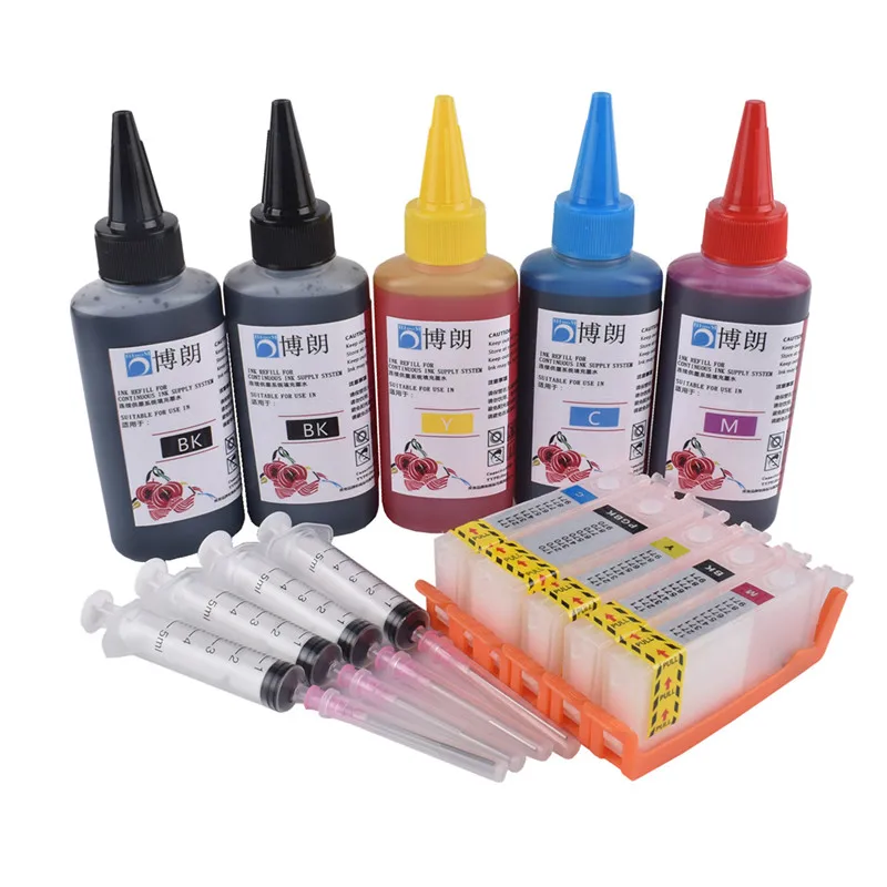 Картридж для принтера CANON iP7270 ix6870 MG5570 MG6470 MG5670 MG5470 MX727 IX6770 + Dey 5 цветов универсальный