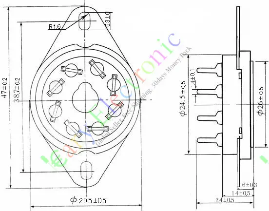 Опт и розница 4 шт 8pin PCB керамический гнезда вакуумных трубок восьмеричный клапан