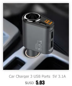 Двойное USB Универсальное автомобильное зарядное устройство 5V 3.4A Автомобильная диагностика напряжения светодиодный экран автомобильное зарядное устройство 2.4A+ 1A автомобильное зарядное устройство для мобильного телефона