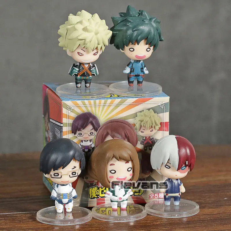 Мой герой мини ПВХ Цифры Katsuki Bakugo Izuku Midoriya Ochaco Uraraka шото Тодороки Tenya Иида 5