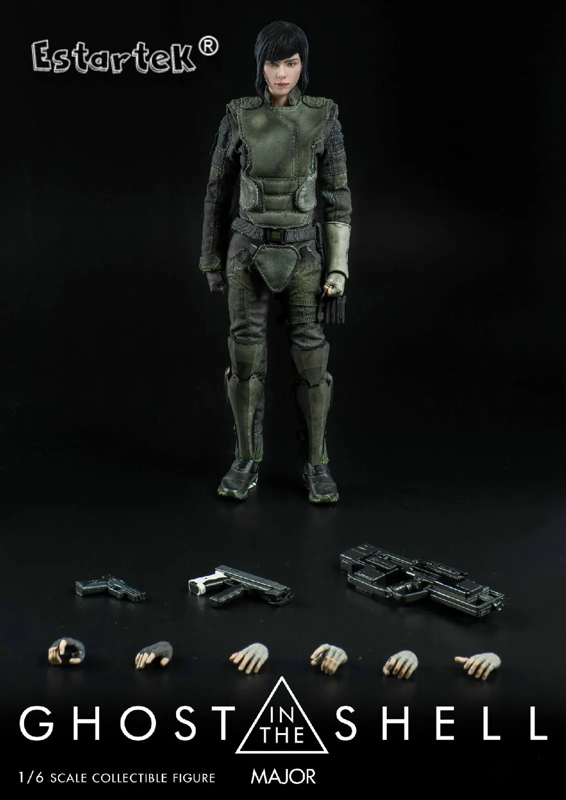 Estartek 1/6 Ghost In The Shell The Major Scarlett Johansson Коллекция фигурка для фанатов подарок на праздник