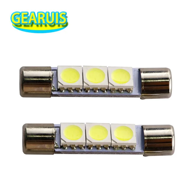 100 шт. Festoon Dome T6.3 28 мм 31 3 SMD 5050 LED 3smd Авто лампа Лампа Автомобильный косметический