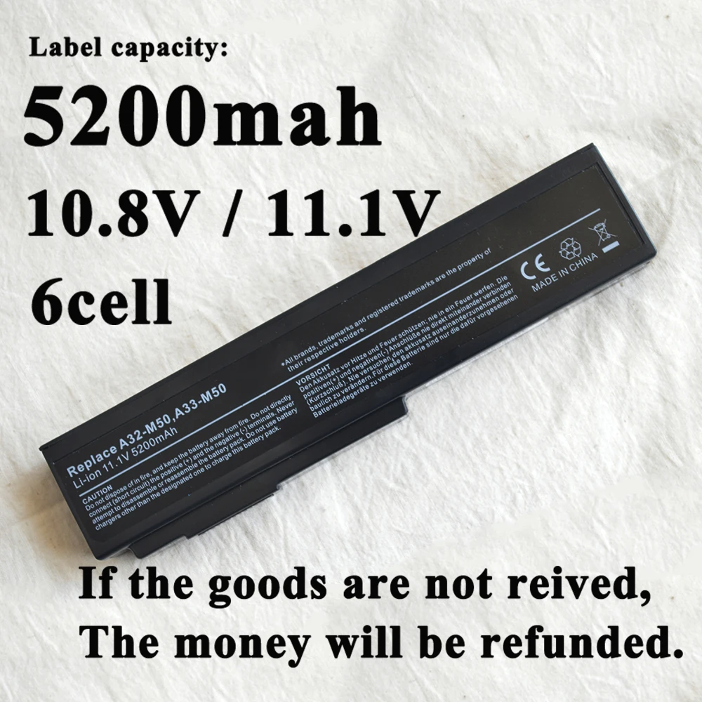 Аккумулятор для ноутбука Asus M50Q M50S M50Sa M50Sr M50Sv M50V M50Vc G51JX G60JX G60J 0G6V 70-NZT1B1000Z 15G10N373830