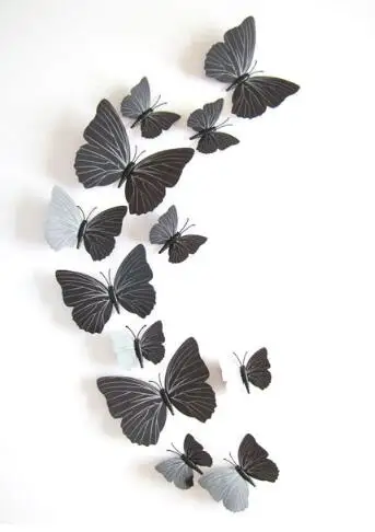 

12 Pcs/Lot Butterfly Decals 3D Wall Stickers Home Decor Poster for Kids Rooms Adhesive to Wall Decoration De Parede