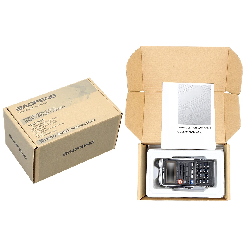 

Hot Sell Brand New Original Dual Band BAOFENG Wireless VHF UHF FM Two Way Radio UV-B2 Plus with Free Earphone