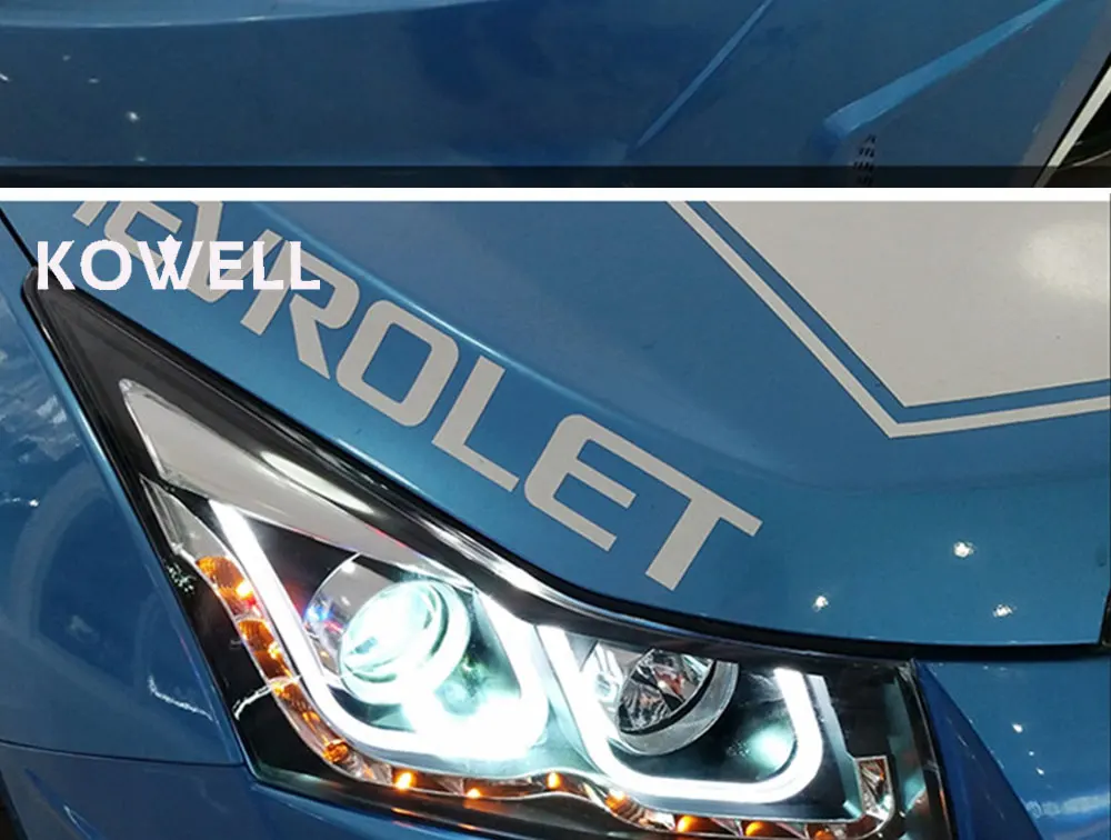 KOWELL автомобильный Стайлинг для Chevrolet Cruze фары 2009- светодиодный фары DRL Q5 Биксеноновые линзы Высокий Низкий луч парковка