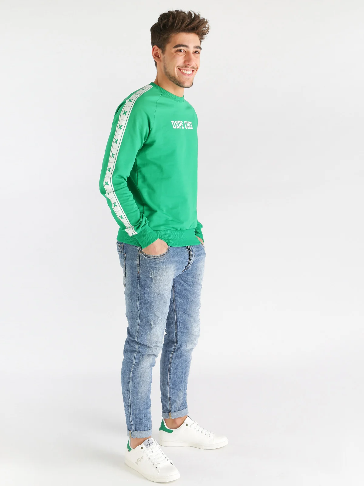 Толстовка из хлопка с надписями|Мужские толстовки и свитшоты| |