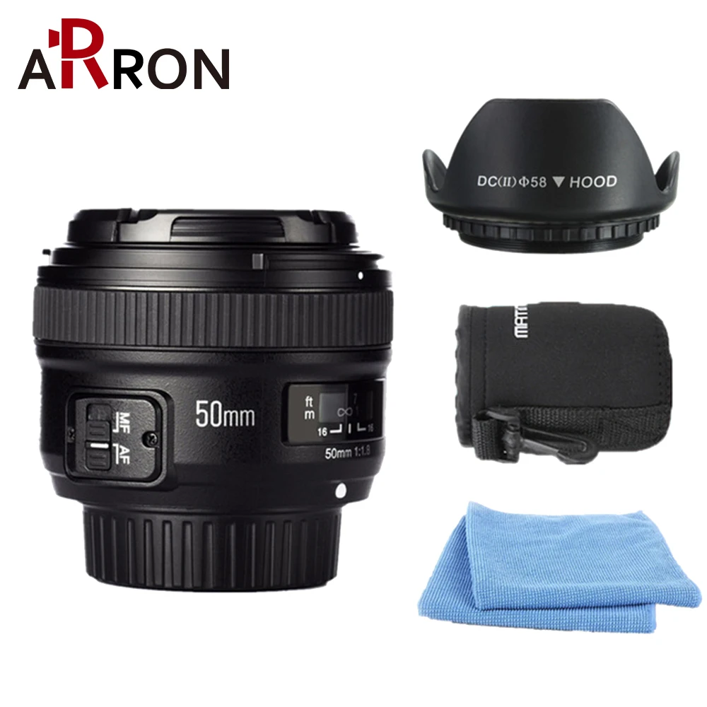 Новинка YONGNUO YN 50 мм f/1 8 AF объектив YN50mm диафрагма Автофокус Большая для камеры Nikon