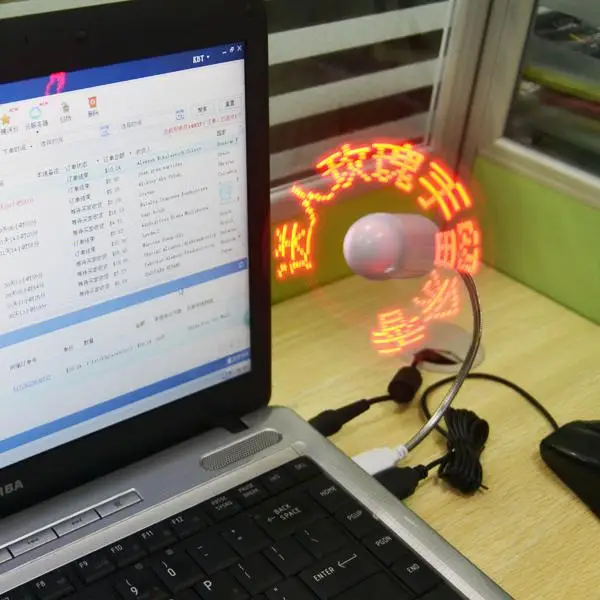 Мини-USB 2 0 вентилятор для гаджетов светильник USB Программирование любого текста