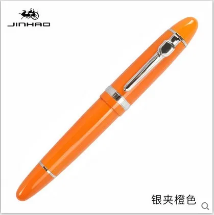 Продвинутая шариковая ручка Jinhao 159 черная яркая с серебряной широкой ручкой Роскошные шариковые ручки для письма подарок - Цвет: F